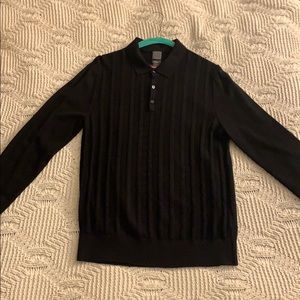 Black Sweater Polo shirt